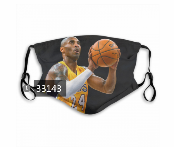 2021 NBA Los Angeles Lakers #24 kobe bryant 33143 Dust mask with filter->nba dust mask->Sports Accessory